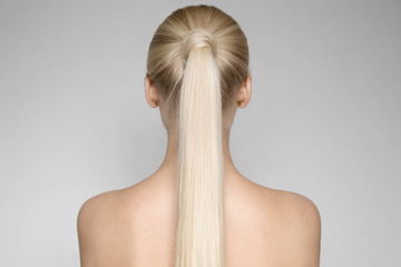 Image of a ponytail from behind.