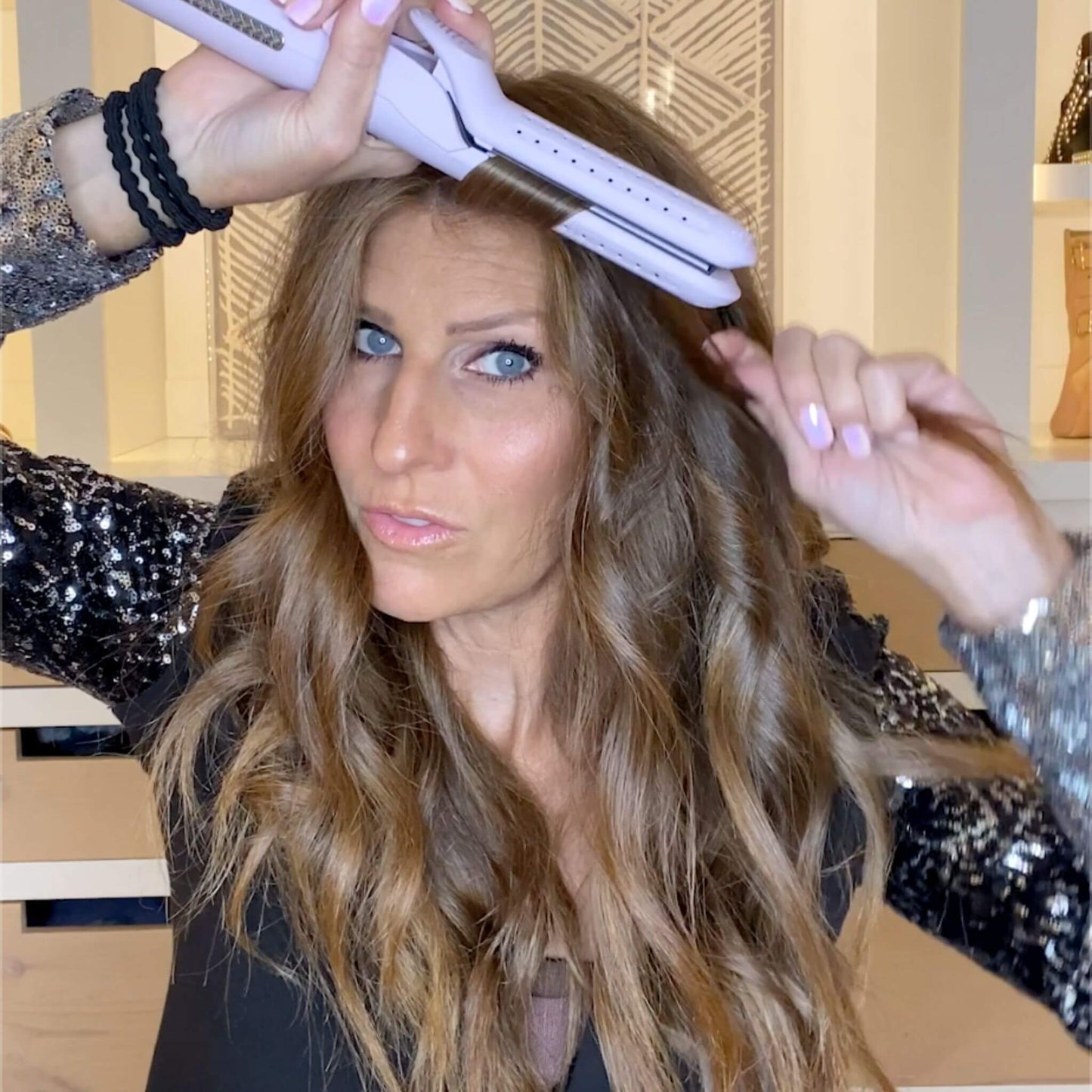 Jacynda Smith using the limited edition TYME Iron Air: Aura.