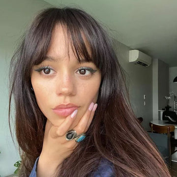 How to softly style Birkin bangs with a flat iron