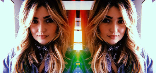 Savannah with Blue Bandana and TYME curls