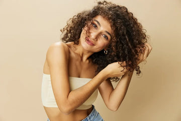 Woman with tight curls