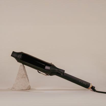 TYME 2 inch curling iron for volume, works on any hair type