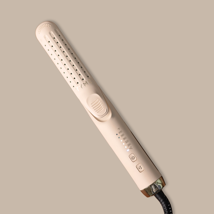 TYME Iron Air in Cashmere, a 2 in 1 curling iron and straightener with cool air vents