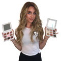 Woman holding an open palette of Lauren Ashtyn 