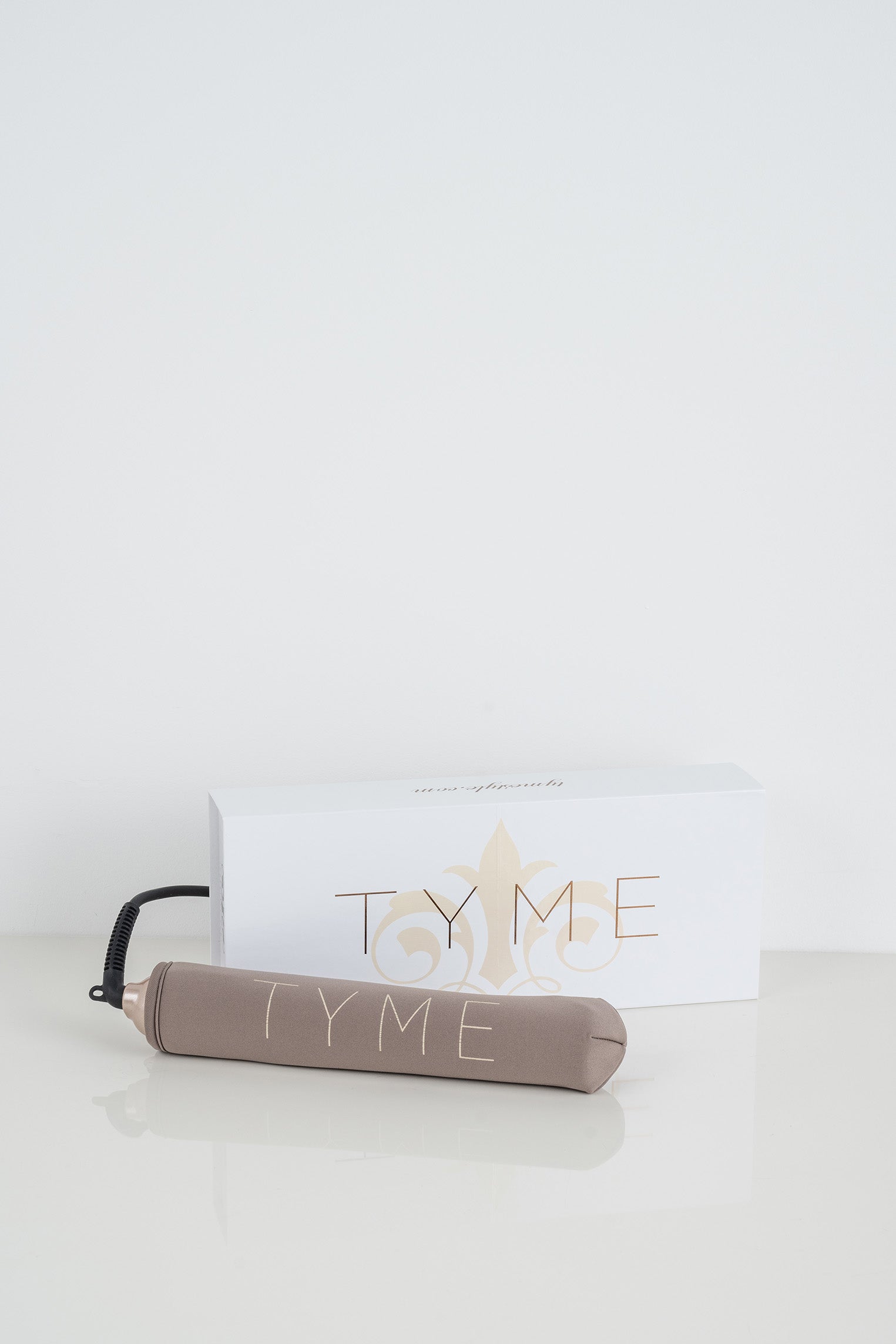 Original Tyme hair straightener curler iron in an included heat sleeve with box