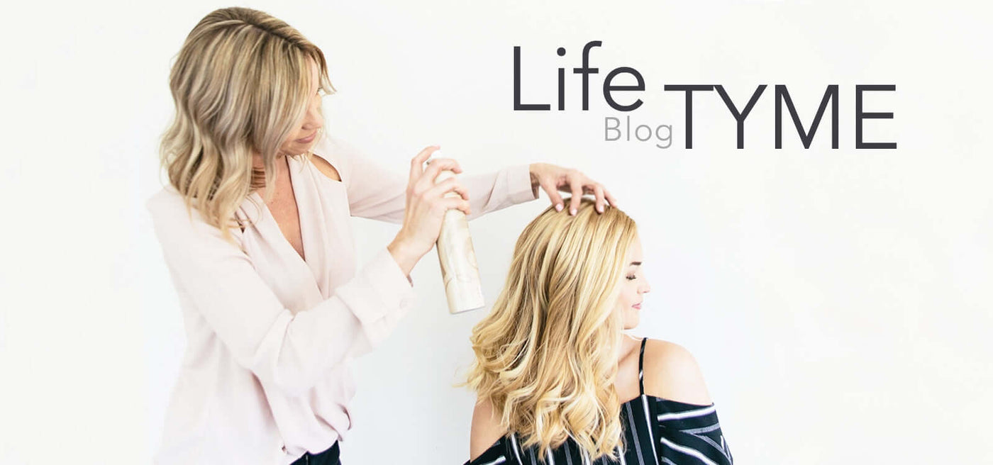 Gorgeous, healthy hair styled with TYME Complete Hair Care heat tools and products.
