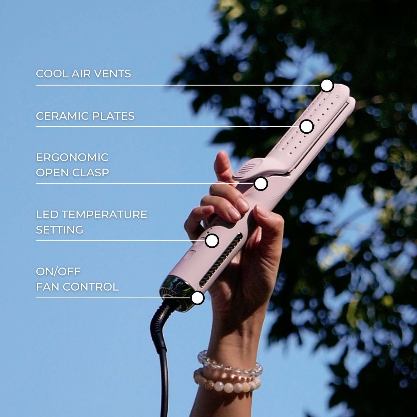 TYME Iron Air: Aura feature callouts.