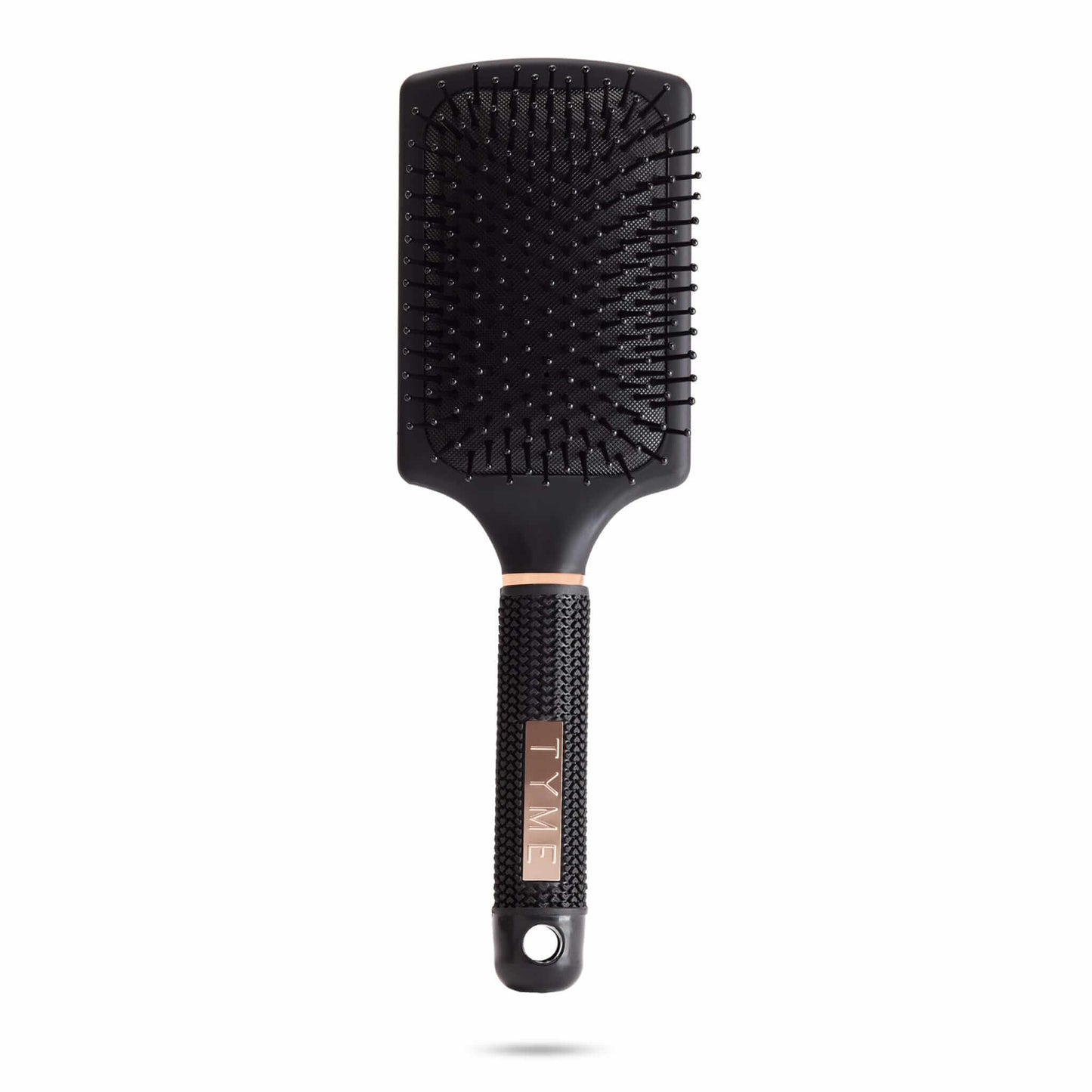 High quality bristles in Obsidian black paddle hairbrush.