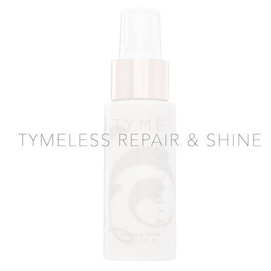TYME Inventor and CEO, Jacynda Smith says TYMELESS Repair and Shine Spray makes your hair look and feel lustrous and repairs your hair.