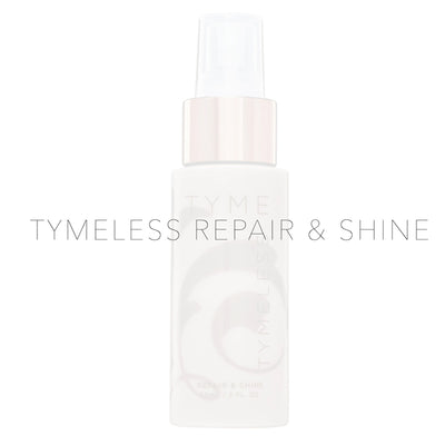 TYME Inventor and CEO, Jacynda Smith says TYMELESS Repair and Shine Spray makes your hair look and feel lustrous and repairs your hair.